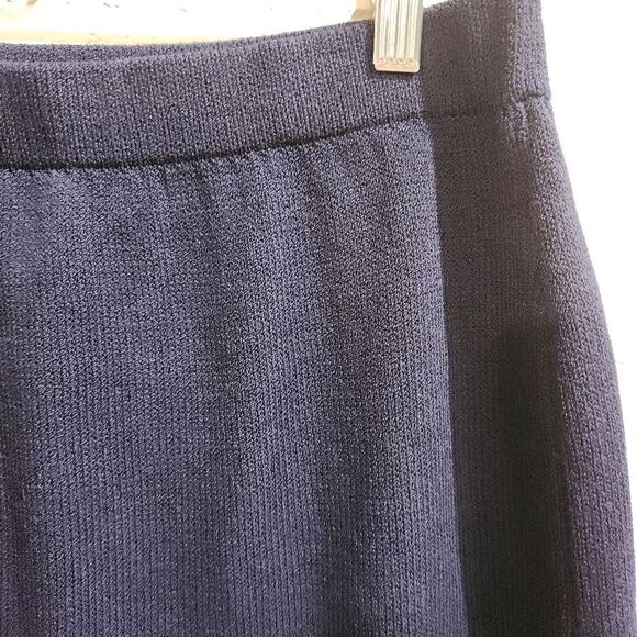 St John Collection Pencil Skirt Blue Knit Womens Size 12 - Picture 5 of 5